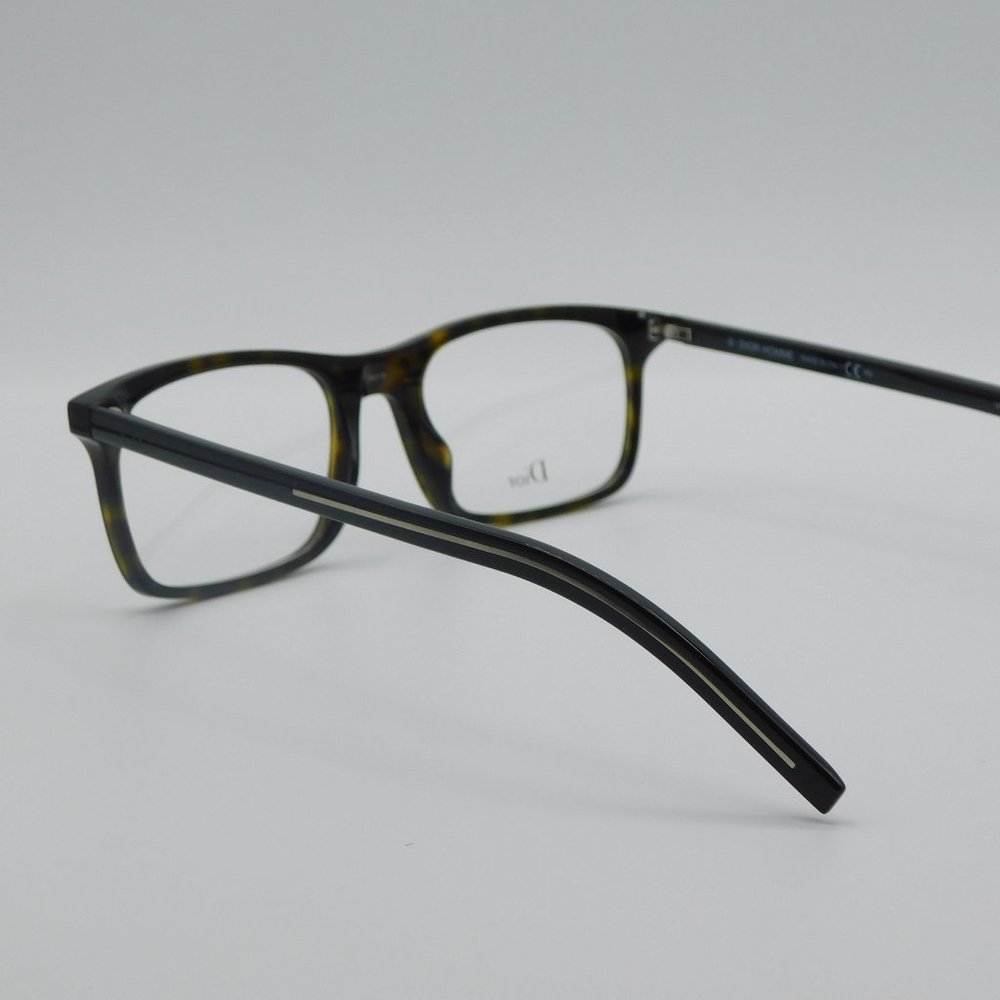 NEW DIOR BLACKTIE 235 581 HAVANA BLACK RECTANGULAR EYEGLASSES FRAME 54-1… - Picture 9 of 10
